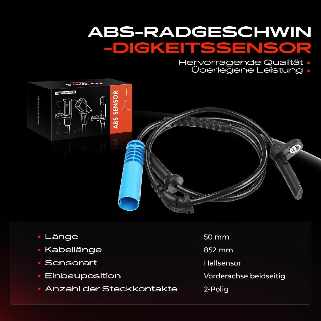 1x ABS Sensor Vorderachse beidseitig für BMW 5 Touring Van G31 5er 6 Gran Turismo G32 2.0L 3.0L Bj ab 2017