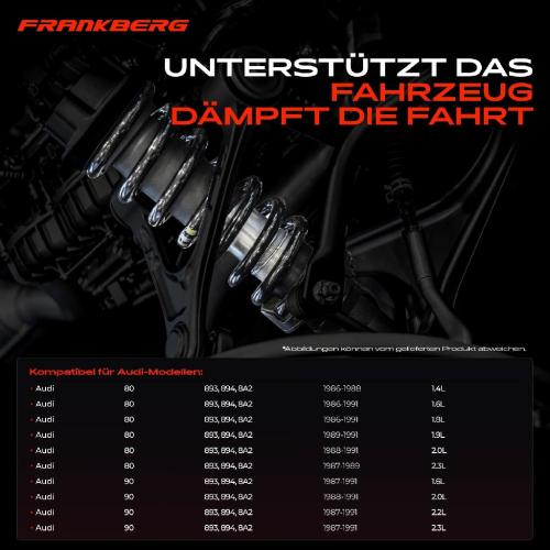 Frankberg 2x Fahrwerksfeder Hinterachse für Audi 80 893 894 1.4L 1.6L 1.8L 1.9L 2.0L 2.3L 2.2L 1986-1991 Bild Frankberg 2x Fahrwerksfeder Hinterachse für Audi 80 893 894 1.4L 1.6L 1.8L 1.9L 2.0L 2.3L 2.2L 1986-1991