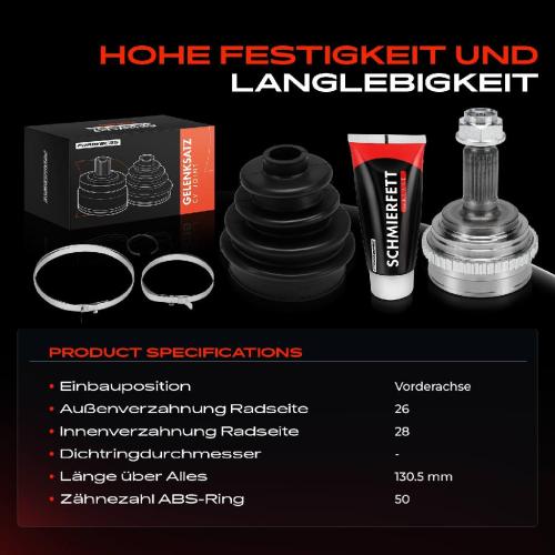 1x Antriebswelle Gelenksatz Vorderachse für Honda Civic 7 Hatchback EP EU EV ES ET 2001-2005 Bild 1x Antriebswelle Gelenksatz Vorderachse für Honda Civic 7 Hatchback EP EU EV ES ET 2001-2005