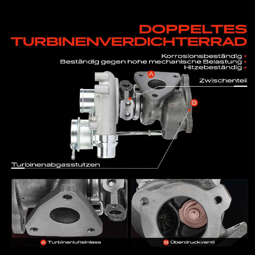 1x Abgasturbolader für Renault Clio III III Grandtour III Kasten/Schrägheck Modus/Grand Modus Twingo II Wind