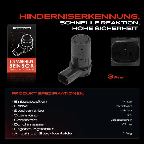 1x Parksensor PDC Sensor Hinten für Alfa Romeo 147 156 159 166 GT Spider Fiat Croma Bild 1x Parksensor PDC Sensor Hinten für Alfa Romeo 147 156 159 166 GT Spider Fiat Croma
