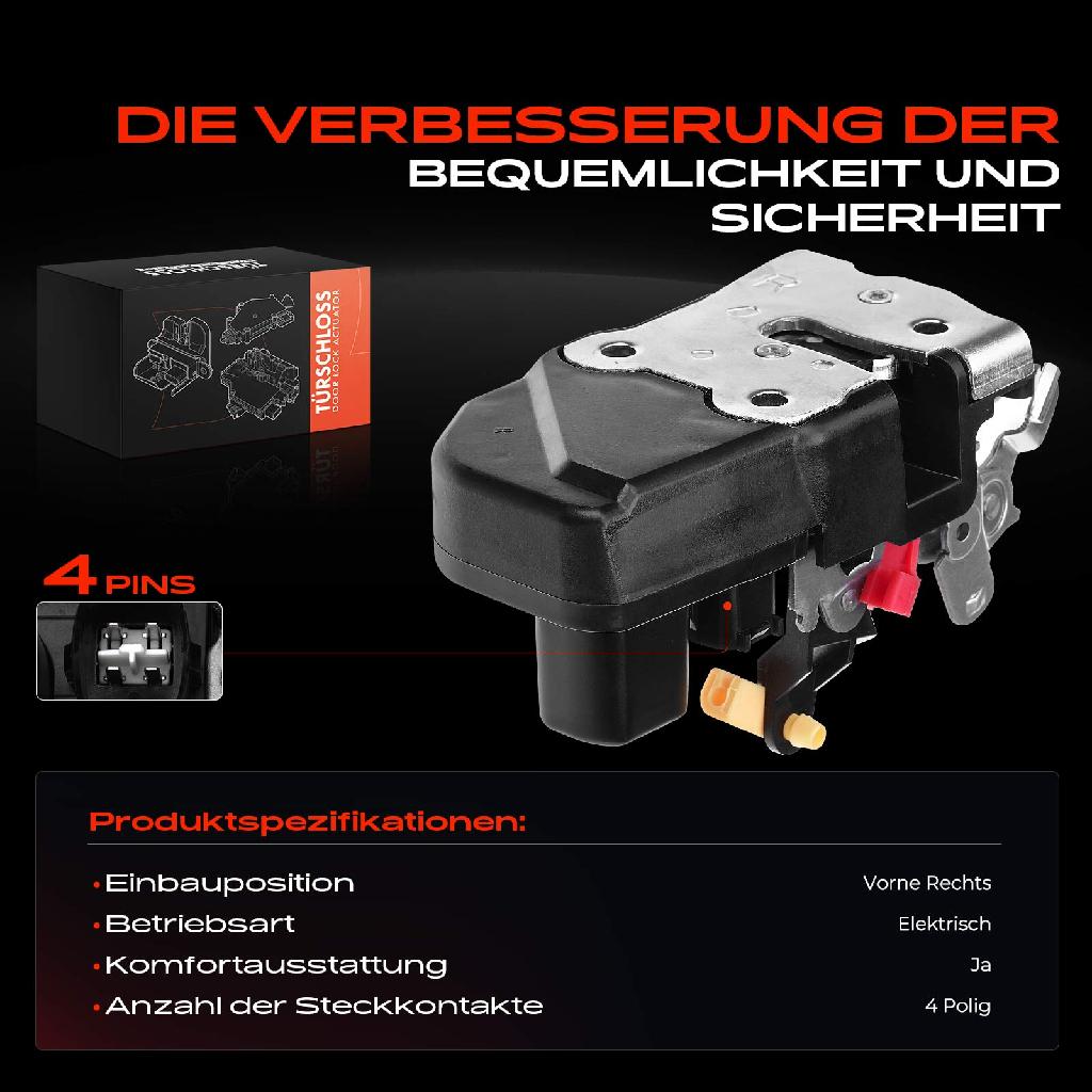1x Türschloss Vorne Rechts für Chrysler Voyager IV 2.4L 2.5L 2.8L 3.0L 3.3L 3.8L 1999-2008