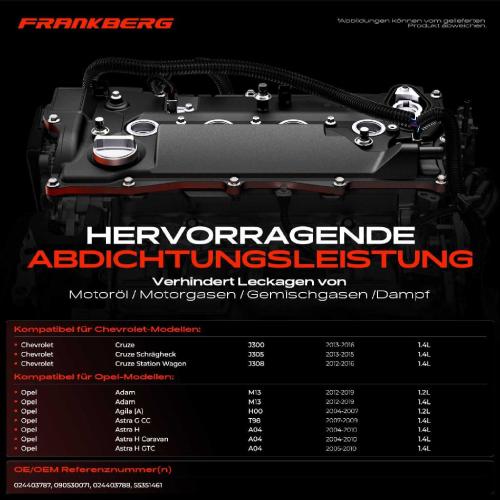 Frankberg 1x Ventildeckel Zylinderkopfhaube für Opel Corsa D C Astra H Insignia Bild Frankberg 1x Ventildeckel Zylinderkopfhaube für Opel Corsa D C Astra H Insignia