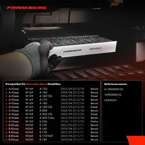 1x Innenraumfilter Aktivkohle für Mercedes-Benz A-Klasse W169 B-Klasse W245 Bild 1x Innenraumfilter Aktivkohle für Mercedes-Benz A-Klasse W169 B-Klasse W245