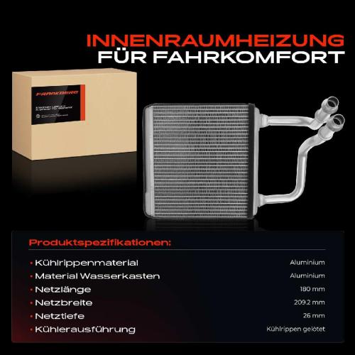 1x Wärmetauscher Innenraumheizung für Mercedes-Benz C219 W211 VF211 T-Model S211 Bild 1x Wärmetauscher Innenraumheizung für Mercedes-Benz C219 W211 VF211 T-Model S211
