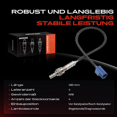 Frankberg 1x Lambdasonde Regelsonde/Diagnosesonde Vor/Nach Katalysator für Nissan 350 Z Primera X-Trail Renault Bild Frankberg 1x Lambdasonde Regelsonde/Diagnosesonde Vor/Nach Katalysator für Nissan 350 Z Primera X-Trail Renault