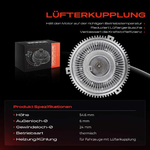 1x Lüfterkupplung Kühlerlüfte für Audi A6 C4 4B Avant A8 4D Bild 1x Lüfterkupplung Kühlerlüfte für Audi A6 C4 4B Avant A8 4D