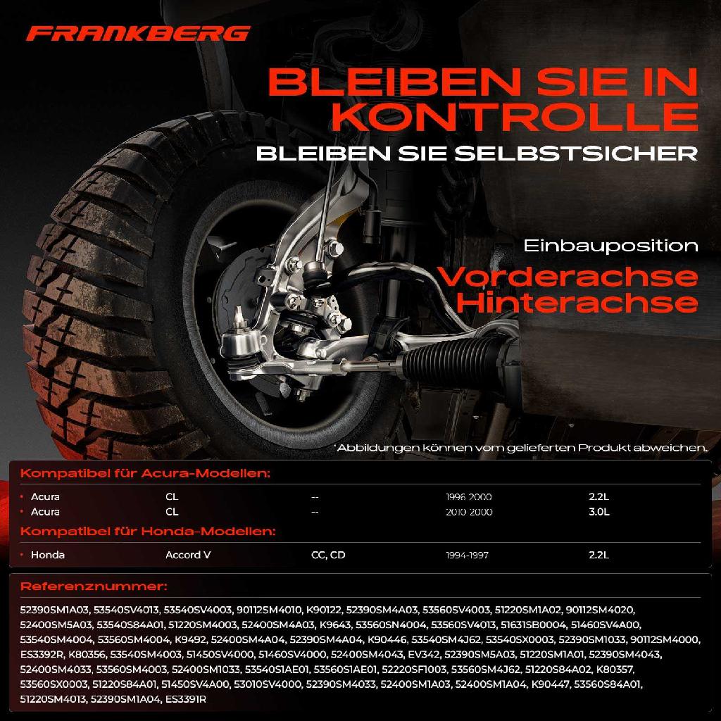 1x Querlenker Satz Vorderachse für Acura CL Coupe Honda Accord V CC CD 2.2L 3.0L 1994-2010