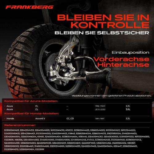 1x Querlenker Satz Vorderachse für Acura CL Coupe Honda Accord V CC CD 2.2L 3.0L 1994-2010 Bild 1x Querlenker Satz Vorderachse für Acura CL Coupe Honda Accord V CC CD 2.2L 3.0L 1994-2010