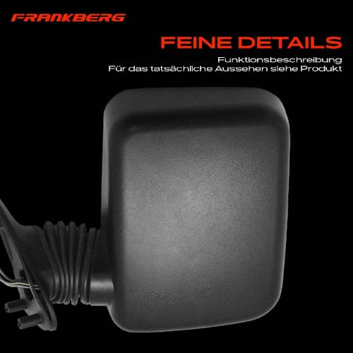 Frankberg 1x Außenspiegel Links für Fiat Fiorino Kasten/MPV Pick-up 146 1997-2001 Bild Frankberg 1x Außenspiegel Links für Fiat Fiorino Kasten/MPV Pick-up 146 1997-2001