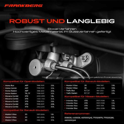 1x Hauptbremszylinder Bremszylinder für Nissan Interstar Opel Movano Renault Master Bild 1x Hauptbremszylinder Bremszylinder für Nissan Interstar Opel Movano Renault Master