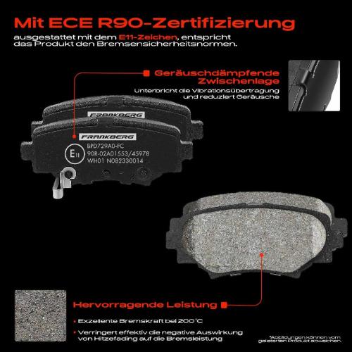 Frankberg 4x Bremsbel ge Hinterachse f r Mazda 3 Stufenheck BM BN 1.5L 1.6L 2.0L 2.2L 2013-2017 Bild Frankberg 4x Bremsbel ge Hinterachse f r Mazda 3 Stufenheck BM BN 1.5L 1.6L 2.0L 2.2L 2013-2017