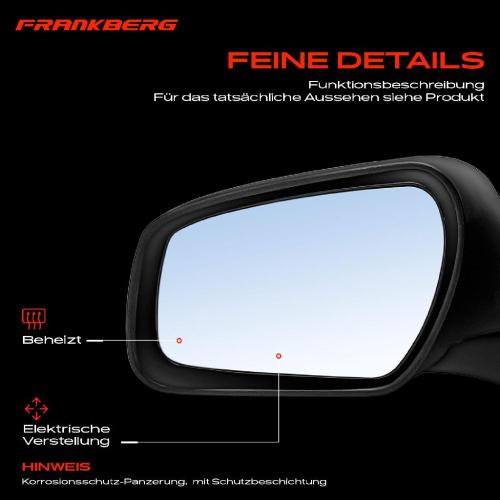 Frankberg 1x Außenspiegel Links für Ford Focus II DA DP HCP DB DH FCH DA DS FFS 2004-2012 Bild Frankberg 1x Außenspiegel Links für Ford Focus II DA DP HCP DB DH FCH DA DS FFS 2004-2012