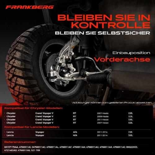 1x Querlenker Vorderachse für Chrysler Grand Voyager V Lancia MPV 2.8L 3.3L 3.6L 3.8L Bj ab 2007 Bild 1x Querlenker Vorderachse für Chrysler Grand Voyager V Lancia MPV 2.8L 3.3L 3.6L 3.8L Bj ab 2007