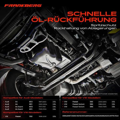 Frankberg 1x Ölwanne Motorölwanne für VW Passat 3B2 3B3 3B5 3B6 Audi A4 B5 B6 1997-2005 2.5L Bild Frankberg 1x Ölwanne Motorölwanne für VW Passat 3B2 3B3 3B5 3B6 Audi A4 B5 B6 1997-2005 2.5L
