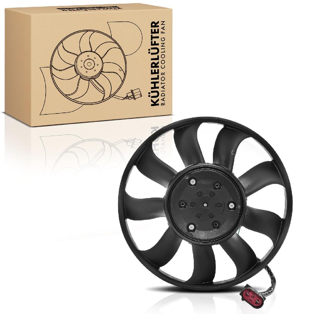 Frankberg 1x Motorkühller Einfachlüfter ohne Kühlerlüfterrahmen VW Touareg Audi A4 A5 A6 A7 A8 Q7 Q8 8W