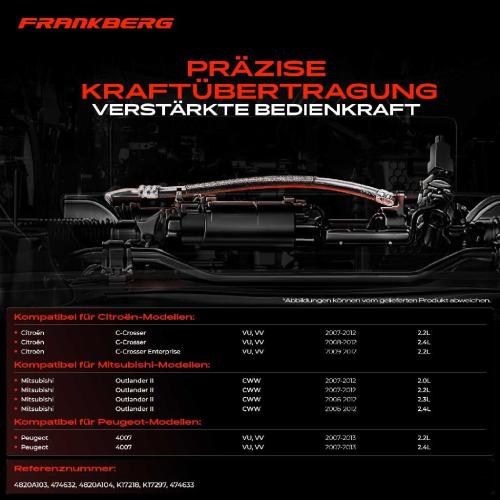 2x Seilzug Feststellbremse Hinterachse beidseitig für Citroen C-Crosser Mitsubishi Peugeot Bild 2x Seilzug Feststellbremse Hinterachse beidseitig für Citroen C-Crosser Mitsubishi Peugeot