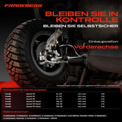 1x Querlenker Satz Vorderachse für Honda Accord VII CL CN Accord VII Tourer CM CN 2.0L 2.2L 2.4L 2003-2008 Bild 1x Querlenker Satz Vorderachse für Honda Accord VII CL CN Accord VII Tourer CM CN 2.0L 2.2L 2.4L 2003-2008