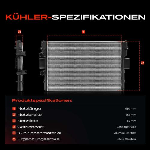 1x Kühler Wasserkühler Motorkühler für Iveco Daily IV Kasten Bus Pritsche/Fahrgestell 2006-2011 Bild 1x Kühler Wasserkühler Motorkühler für Iveco Daily IV Kasten Bus Pritsche/Fahrgestell 2006-2011