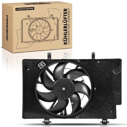 1x Motorkühller Einfachlüfter mit Kühlerlüfterrahmen Ford B-Max Fiesta VI Van Ecosport Bj ab 2008 Bild 1x Motorkühller Einfachlüfter mit Kühlerlüfterrahmen Ford B-Max Fiesta VI Van Ecosport Bj ab 2008