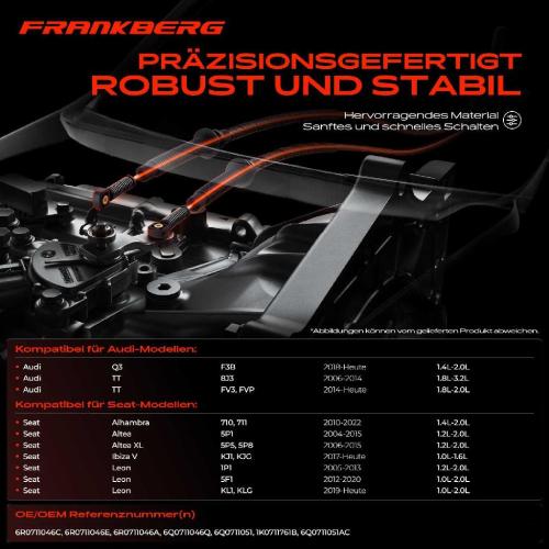 1x Seilzug Schaltgetriebe für Audi A1 A3 Seat Alhambra Altea XL Arona Leon Ibiza V Bild 1x Seilzug Schaltgetriebe für Audi A1 A3 Seat Alhambra Altea XL Arona Leon Ibiza V