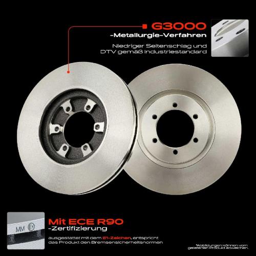 2x Bremsscheiben Vorderachse für Hyundai Terracan HP 2.5L 2.9L 3.5L 2001-2006 Bild 2x Bremsscheiben Vorderachse für Hyundai Terracan HP 2.5L 2.9L 3.5L 2001-2006