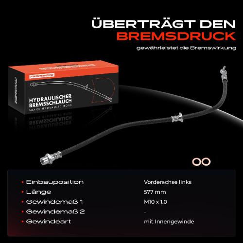 Frankberg 1x Bremsschlauch Bremsschläuche Vorderachse Links für Toyota Prius Stufenheck W1 2000-2003 Bild Frankberg 1x Bremsschlauch Bremsschläuche Vorderachse Links für Toyota Prius Stufenheck W1 2000-2003