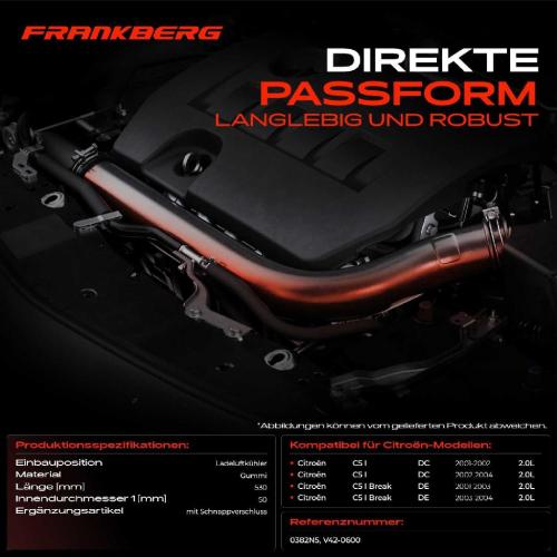 1x Kühlerschlauch Turboschlauch für Citroën C5 I DC C5 I Break DE 2.0L 2001-2004 Bild 1x Kühlerschlauch Turboschlauch für Citroën C5 I DC C5 I Break DE 2.0L 2001-2004