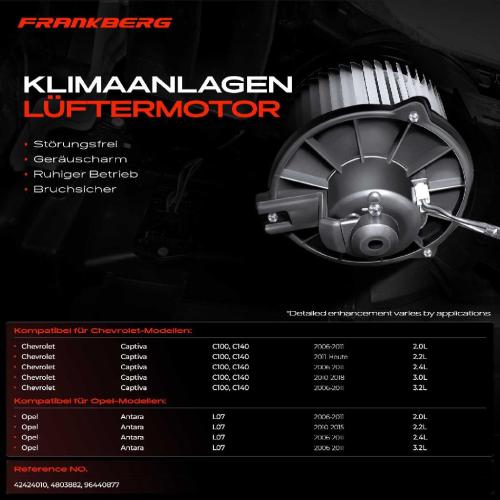 Frankberg 1x Gebläsemotor Innenraumgebläse für Chevrolet Captiva Opel Antara L07 Bild Frankberg 1x Gebläsemotor Innenraumgebläse für Chevrolet Captiva Opel Antara L07