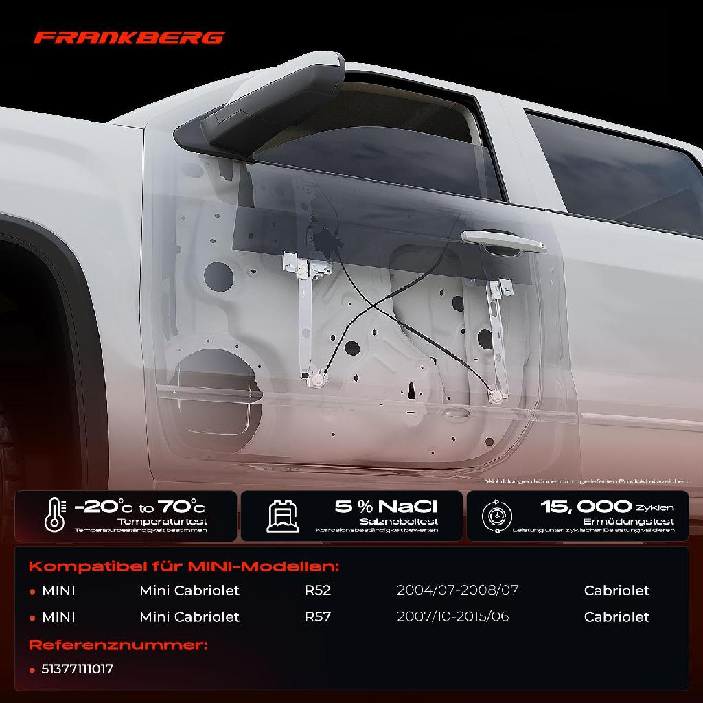 1x Fensterheber Hinten Links für MINI R52 Cooper S R57 Cooper