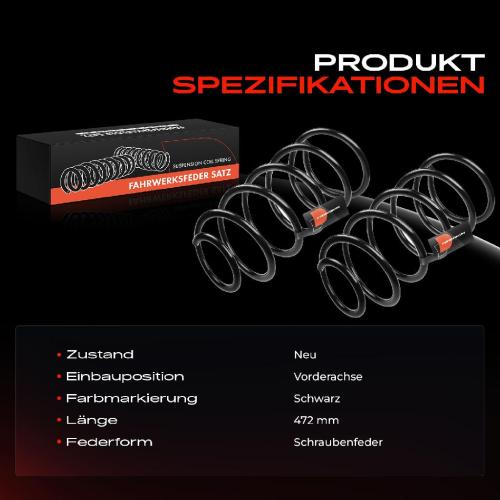 Frankberg 2x Fahrwerksfeder Vorderachse für Volvo XC70 Cross Country 2.4L 2000-2007 Bild Frankberg 2x Fahrwerksfeder Vorderachse für Volvo XC70 Cross Country 2.4L 2000-2007