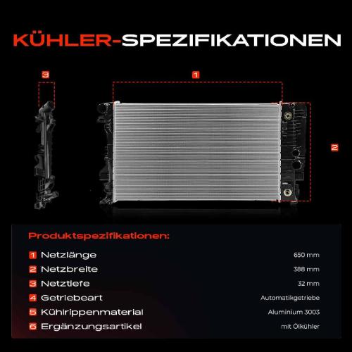 1x Kühler Wasserkühler Motorkühler für Mercedes-Benz Viano Vito Mixto W639 2.1L-3.5L Bild 1x Kühler Wasserkühler Motorkühler für Mercedes-Benz Viano Vito Mixto W639 2.1L-3.5L