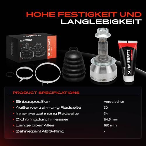 1x Antriebswelle Gelenksatz Vorderachse für Chevrolet Cruze J300 J305 J308 Orlando J309 Bild 1x Antriebswelle Gelenksatz Vorderachse für Chevrolet Cruze J300 J305 J308 Orlando J309