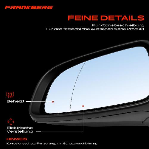 Frankberg 1x Außenspiegel Links für Opel Astra H GTC A04 2005-2010 Bild Frankberg 1x Außenspiegel Links für Opel Astra H GTC A04 2005-2010