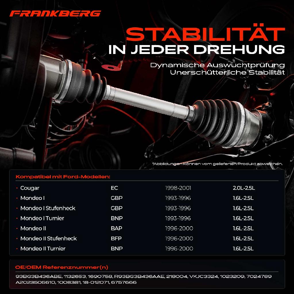 1x Antriebswelle Vorderachse Rechts für Ford Mondeo I GBP BNP Mondeo II BAP