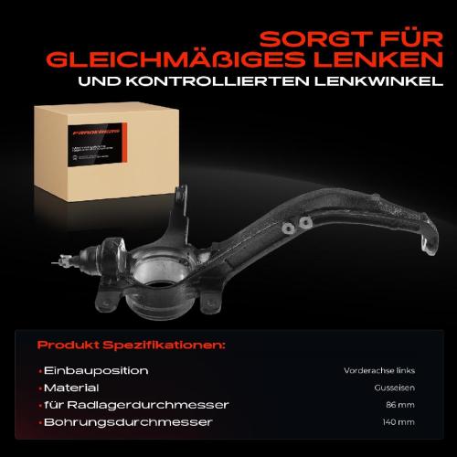 1x Achsschenkel Radaufhängung Vorderachse Links für Honda Accord VII Tourer CL CM 2003-2008 Bild 1x Achsschenkel Radaufhängung Vorderachse Links für Honda Accord VII Tourer CL CM 2003-2008