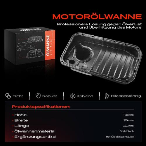 Frankberg 1x Ölwanne Motorölwanne für Chevrolet Aveo T250 T255 Spark M300 2008-2017 1.2L Bild Frankberg 1x Ölwanne Motorölwanne für Chevrolet Aveo T250 T255 Spark M300 2008-2017 1.2L
