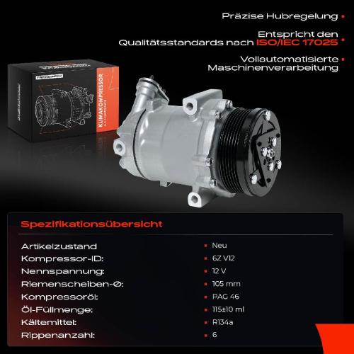 1x Klimakompressor für Opel Astra G T98 Combo Corsa C X01 Meriva Zafira Chevrolet Corsa Bild 1x Klimakompressor für Opel Astra G T98 Combo Corsa C X01 Meriva Zafira Chevrolet Corsa