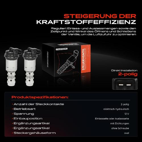 2x Steuerventil Nockenwellenverstellung für BMW 1er 3er E46 E90-E93 5er E60 E61 X1 X3 X5 Z4 Bild 2x Steuerventil Nockenwellenverstellung für BMW 1er 3er E46 E90-E93 5er E60 E61 X1 X3 X5 Z4