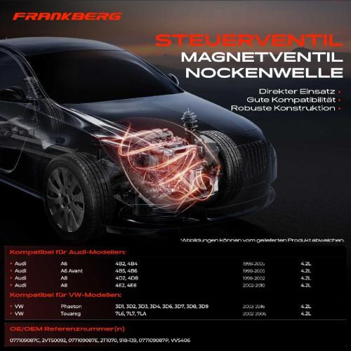 1x Steuerventil Nockenwellenverstellung für VW Phaeton Touareg Audi A6 4B2 4B5 A8 4D2 Bild 1x Steuerventil Nockenwellenverstellung für VW Phaeton Touareg Audi A6 4B2 4B5 A8 4D2