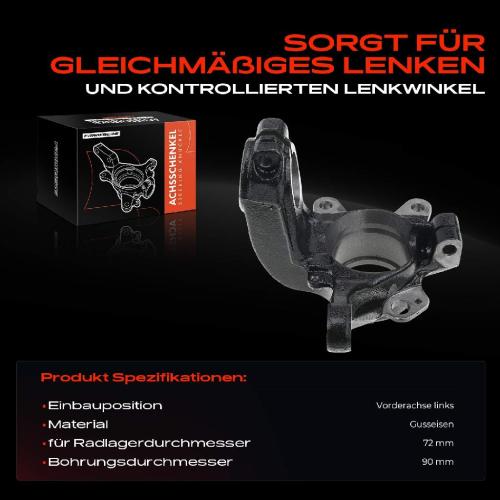 1x Achsschenkel Radaufhängung Vorderachse Links für Ford Fiesta IV JA JB 1995-2002 Bild 1x Achsschenkel Radaufhängung Vorderachse Links für Ford Fiesta IV JA JB 1995-2002