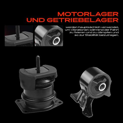 3x Motorlager Getriebelagerlager Rechts für Honda Accord VI Coupe CG 3.0L Bild 3x Motorlager Getriebelagerlager Rechts für Honda Accord VI Coupe CG 3.0L