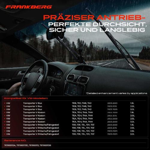 Frankberg 1x Wischermotor Scheibenwischermotor Vorne für VW Amarok 2H Multivan V 7E Transporter Bild Frankberg 1x Wischermotor Scheibenwischermotor Vorne für VW Amarok 2H Multivan V 7E Transporter