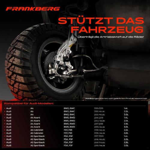 Frankberg 1x Achsschenkel Radaufhängung Vorderachse Links für Audi A4 Avant 8W A5 Sportback F5 Bild Frankberg 1x Achsschenkel Radaufhängung Vorderachse Links für Audi A4 Avant 8W A5 Sportback F5