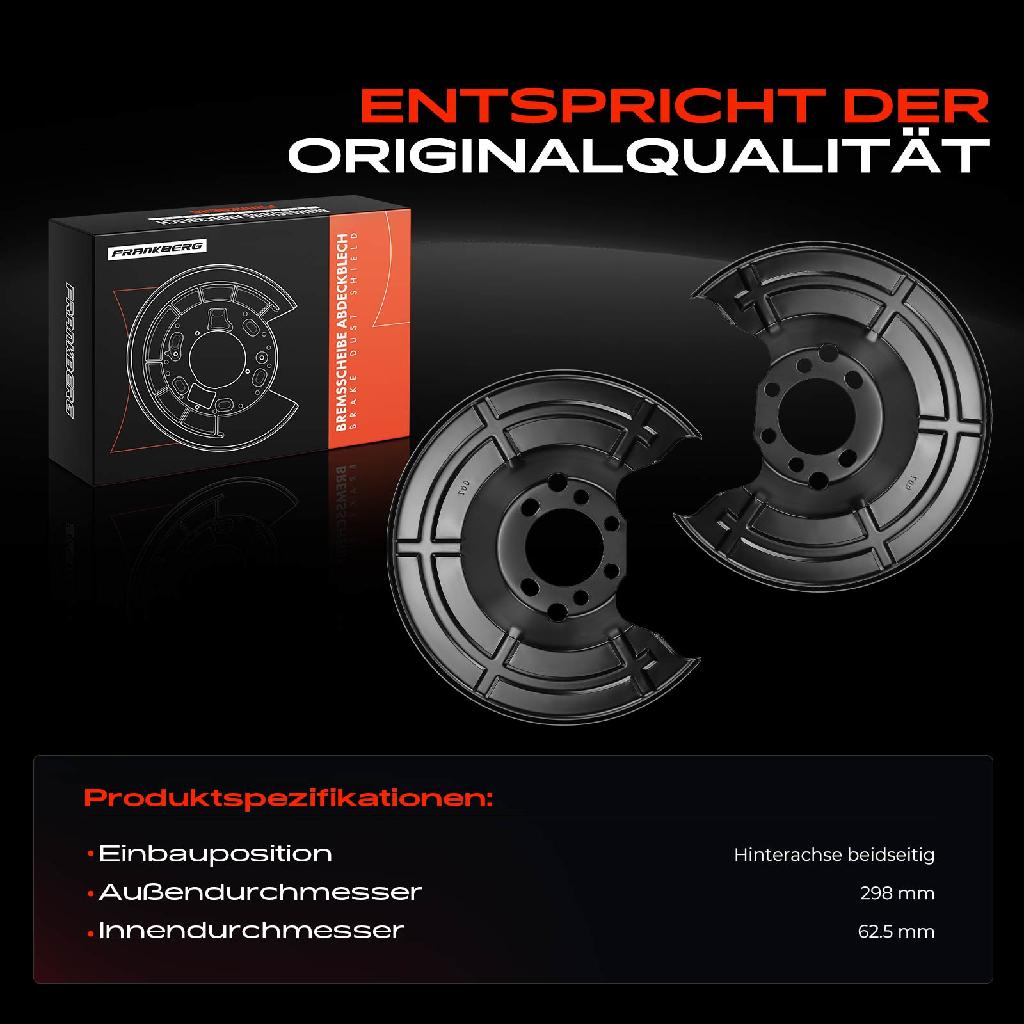 2x Ankerblech Bremsscheibe Hinterachse Beidseitig für Opel Astra G CC T98 Astra H A04 Combo