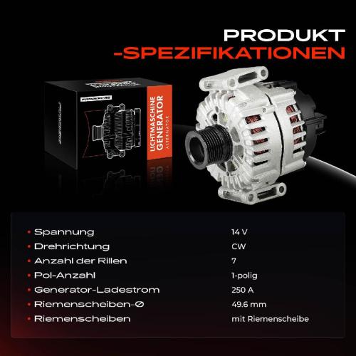 1x Lichtmaschine Generator für Mercedes-Benz W213 S213 X166 W166 C292 3.0L Bild 1x Lichtmaschine Generator für Mercedes-Benz W213 S213 X166 W166 C292 3.0L