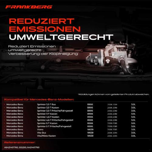 1x AGR-Ventil Abgasrückführungsventil für Mercedes-Benz Sprinter 3,5-T Bus Kasten Pritsche/Fahrgestell B906 Bild 1x AGR-Ventil Abgasrückführungsventil für Mercedes-Benz Sprinter 3,5-T Bus Kasten Pritsche/Fahrgestell B906