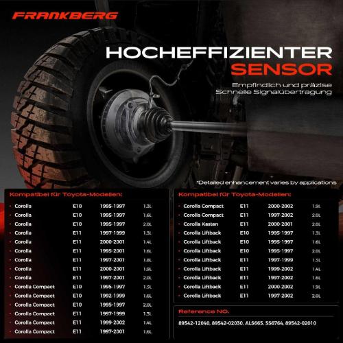 Frankberg 1x ABS Sensor Vorderachse rechts für Toyota Corolla Compact Kasten Liftback Station Wagon Urban Cruiser Bild Frankberg 1x ABS Sensor Vorderachse rechts für Toyota Corolla Compact Kasten Liftback Station Wagon Urban Cruiser