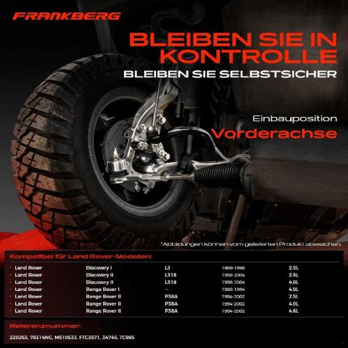 2x Traggelenk Vorderachse für Land Rover Discovery I LJ Discovery II L318 Range Rover I II P38A Bild 2x Traggelenk Vorderachse für Land Rover Discovery I LJ Discovery II L318 Range Rover I II P38A