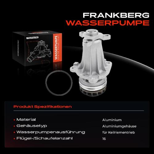 Frankberg 1x Wasserpumpe Kühlwasserpumpe für Infiniti EX FX QX50/70 Nissan NP300 Pathfinder III 3.0L Bild Frankberg 1x Wasserpumpe Kühlwasserpumpe für Infiniti EX FX QX50/70 Nissan NP300 Pathfinder III 3.0L